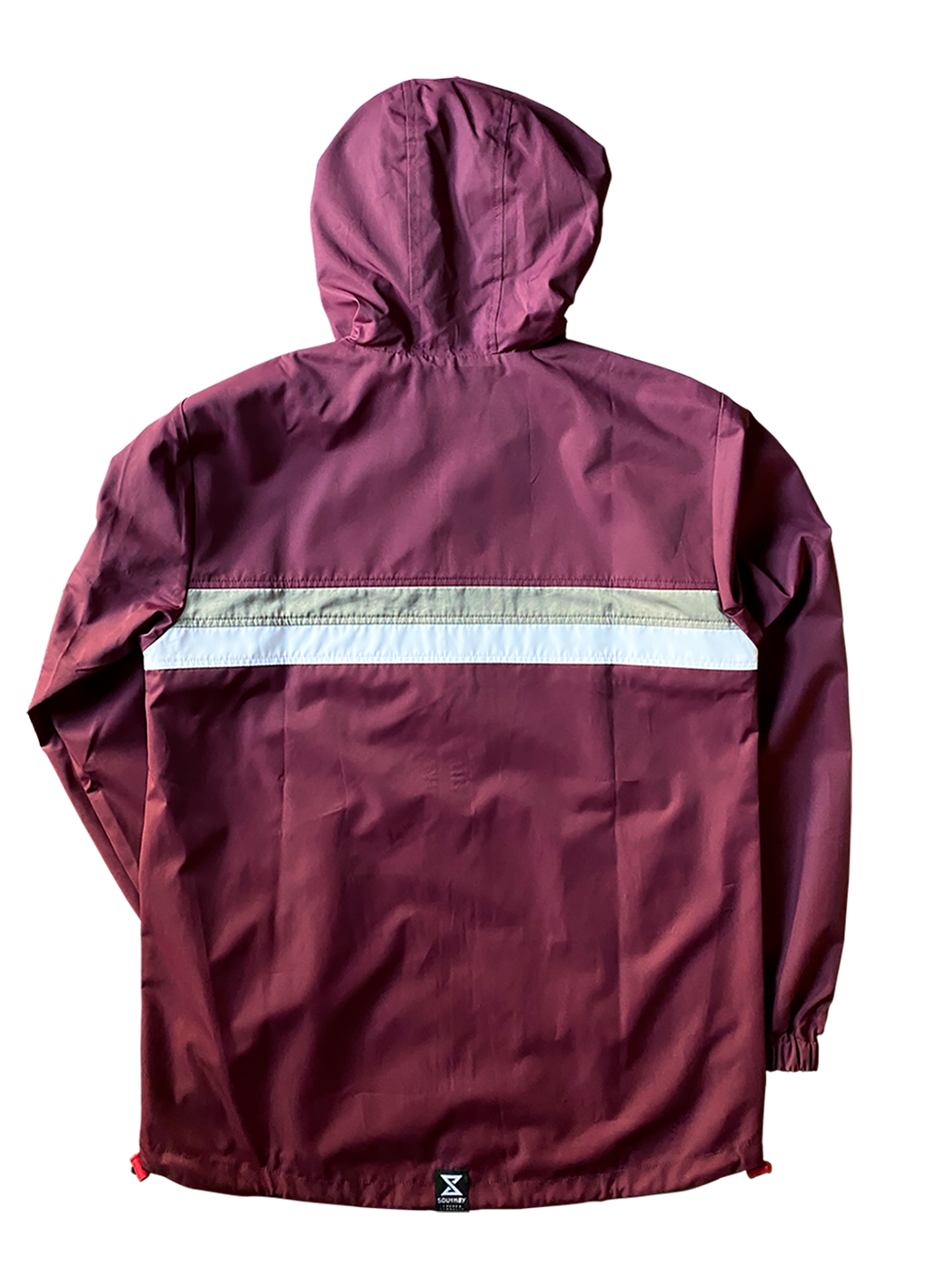 Focal Zip Through Burgandy, Gold & White Shell Jacket