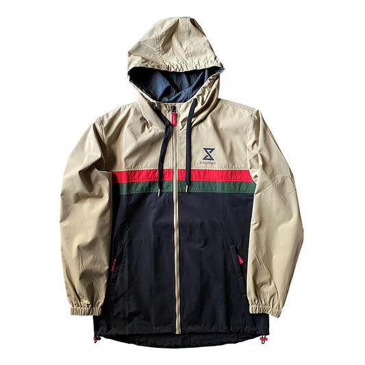 Focal Zip Through Tan, Red & Green shell Jacket